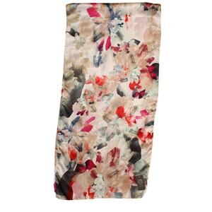 Vince Camuto 100% Silk 72" x 18" Floral Photo Clash Oblong Scarf #VC2514
